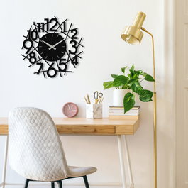 Wallity Rasputin Reloj de Pared Decorativo Negro